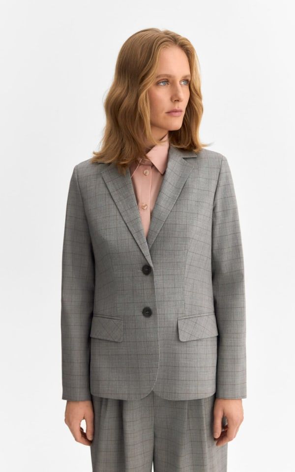 Жакет из хлопка в клетку